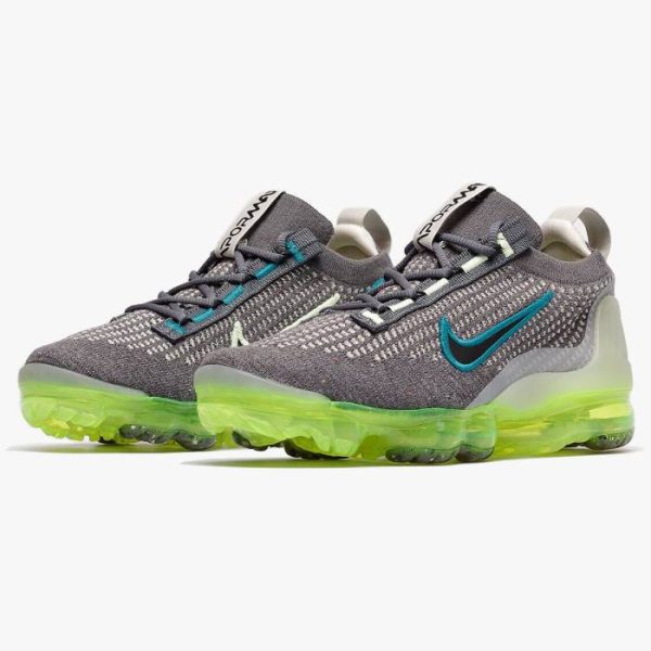 Nike Air VaporMax 2021 Flyknit Dark Grey Barely Volt (GS) - UK 6